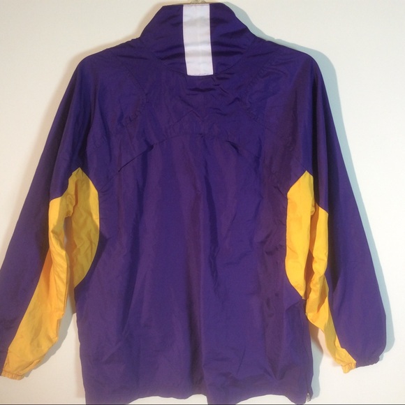 LSU Tigers Purple Quarter Zip Windbreaker Louisiana State University Pullover - Picture 5 of 6